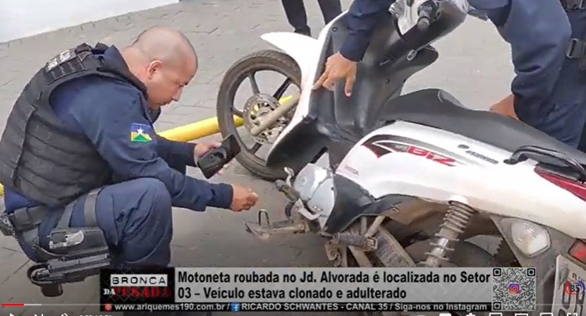 Motoneta roubada é localizada no Setor 03 pela Polícia Militar Vídeo